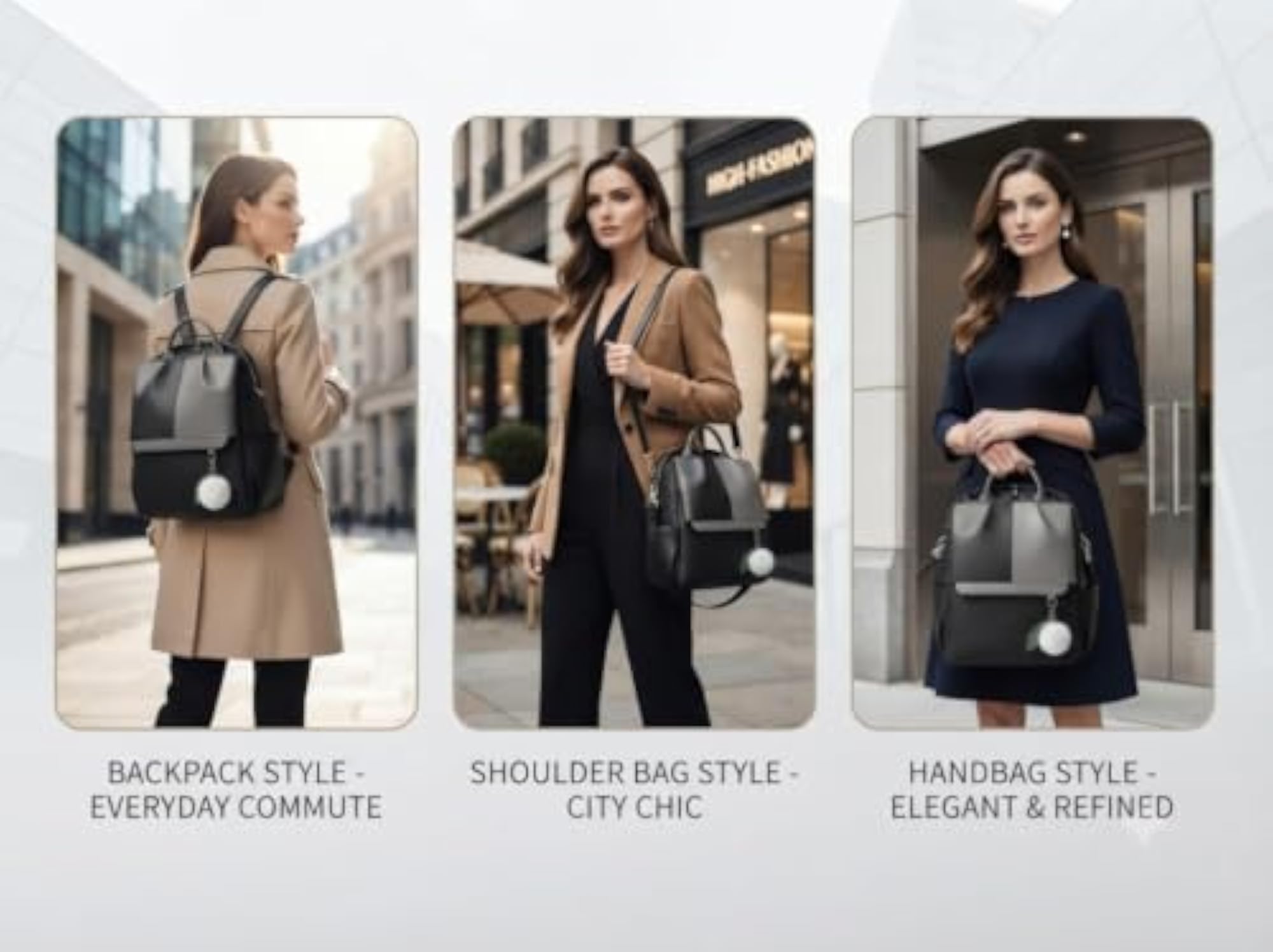 Women's Convertible Backpack Purse Handbag